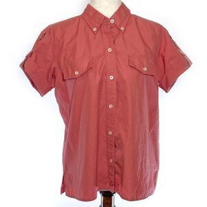Liz Claiborne Women's Rust Button-Down Top Large